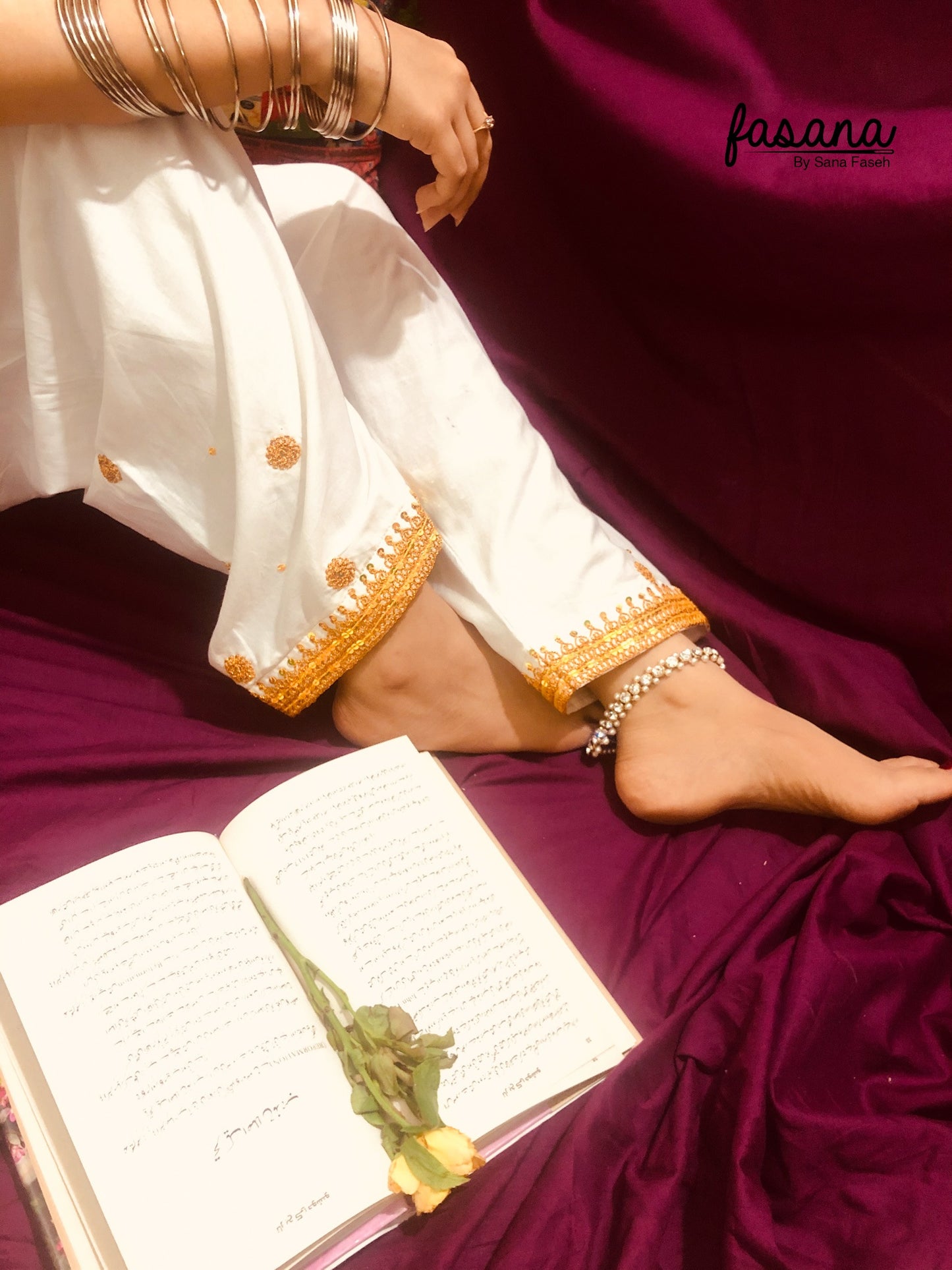 Glimmer – Hand Embroidered Mukka Shalwar